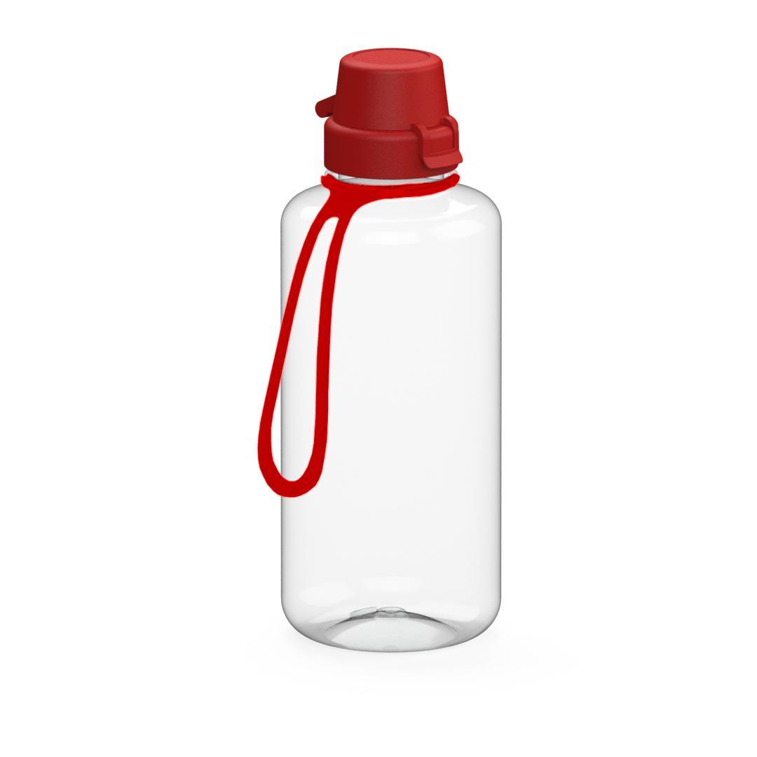 Trinkflasche ´School´ klar-transparent inkl. Strap 1