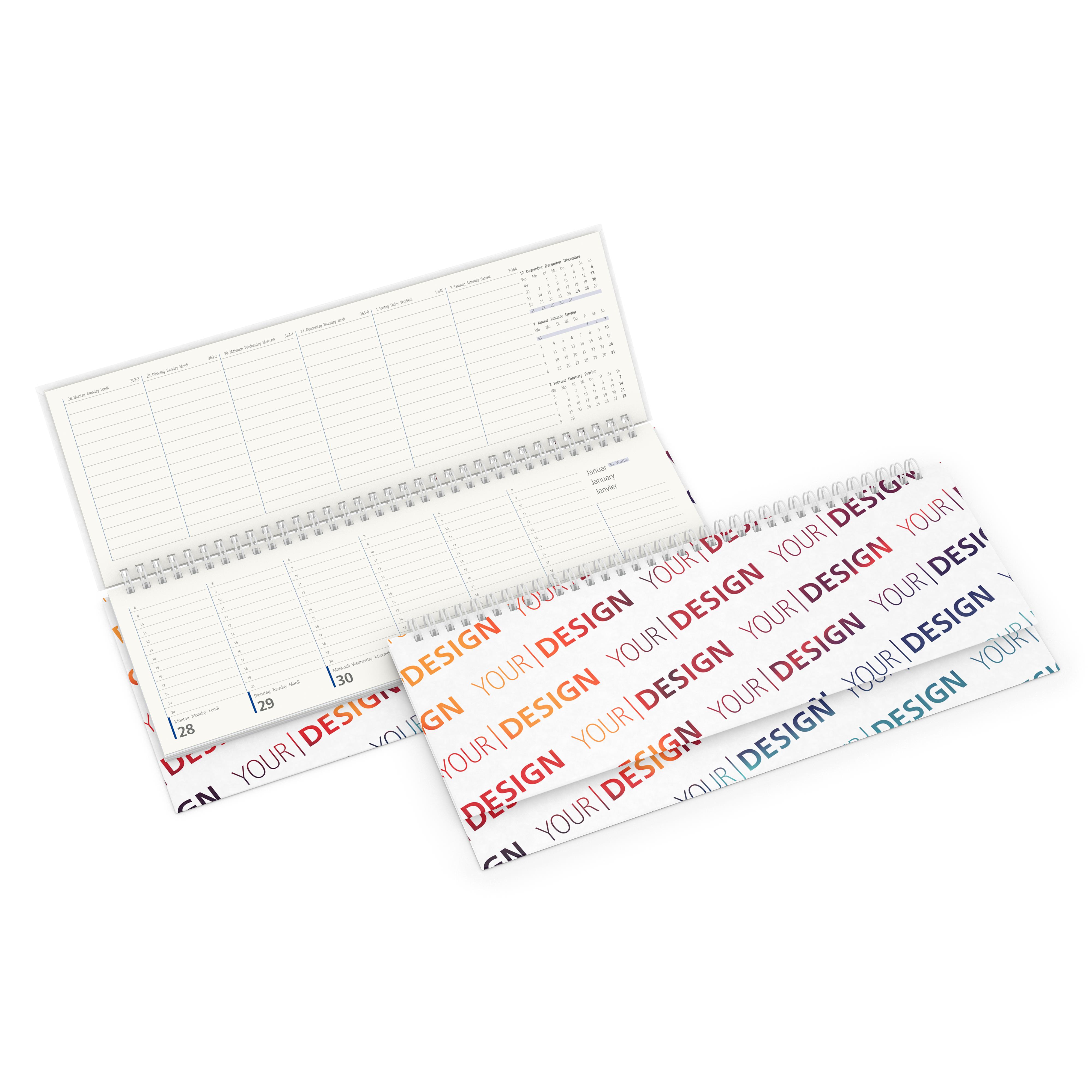 Tisch-Querkalender Compact RECYCLING 1 Woche = 2