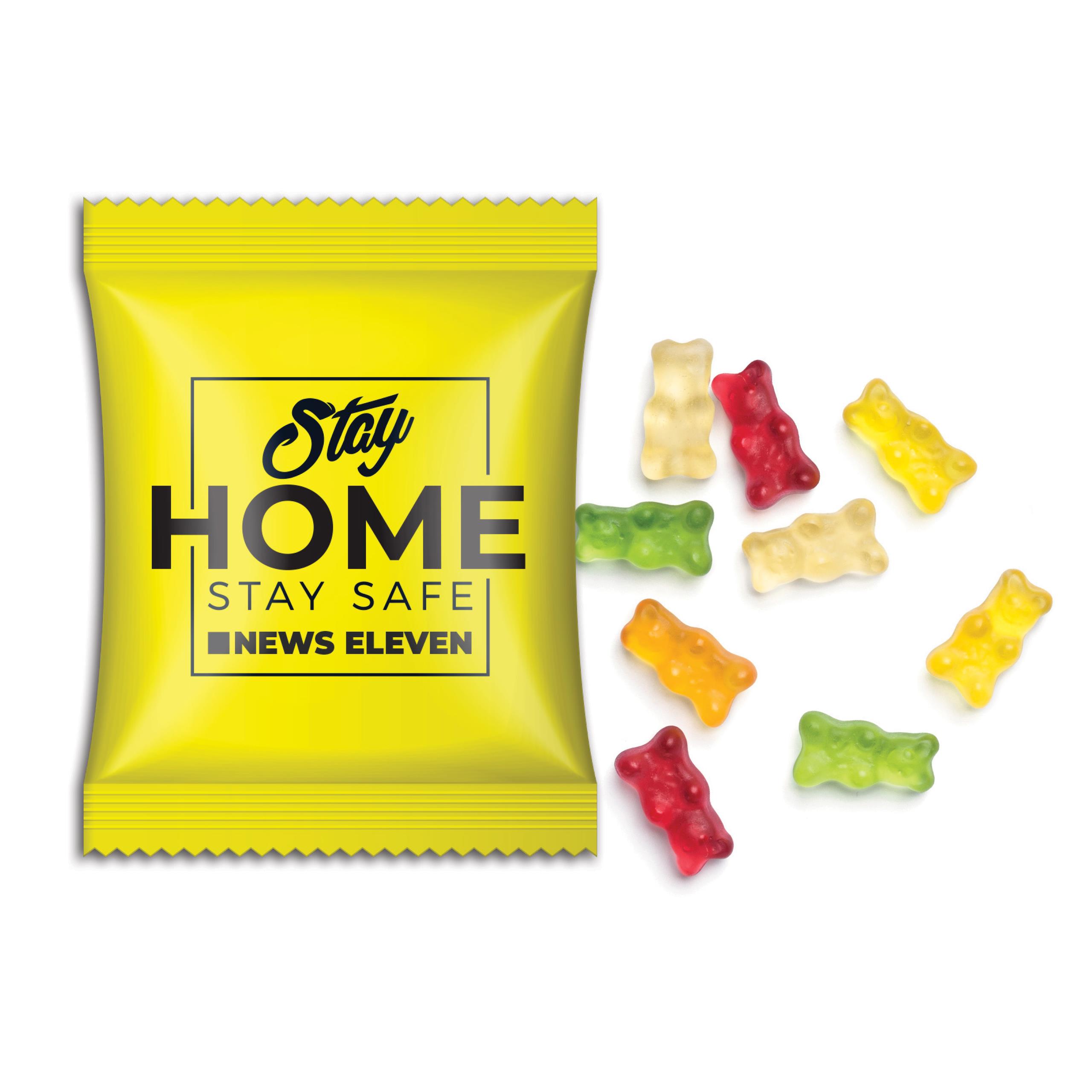 Mini-Gummib�rchen vegan im Werbet�tchen