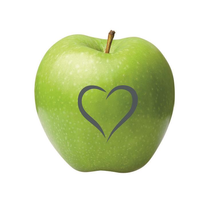 LogoFrucht Apfel grün mit Herz