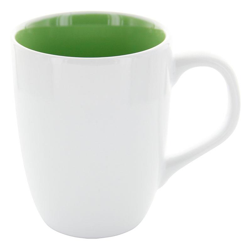 Tasse Frieda weiß/grün, Kaffeetasse