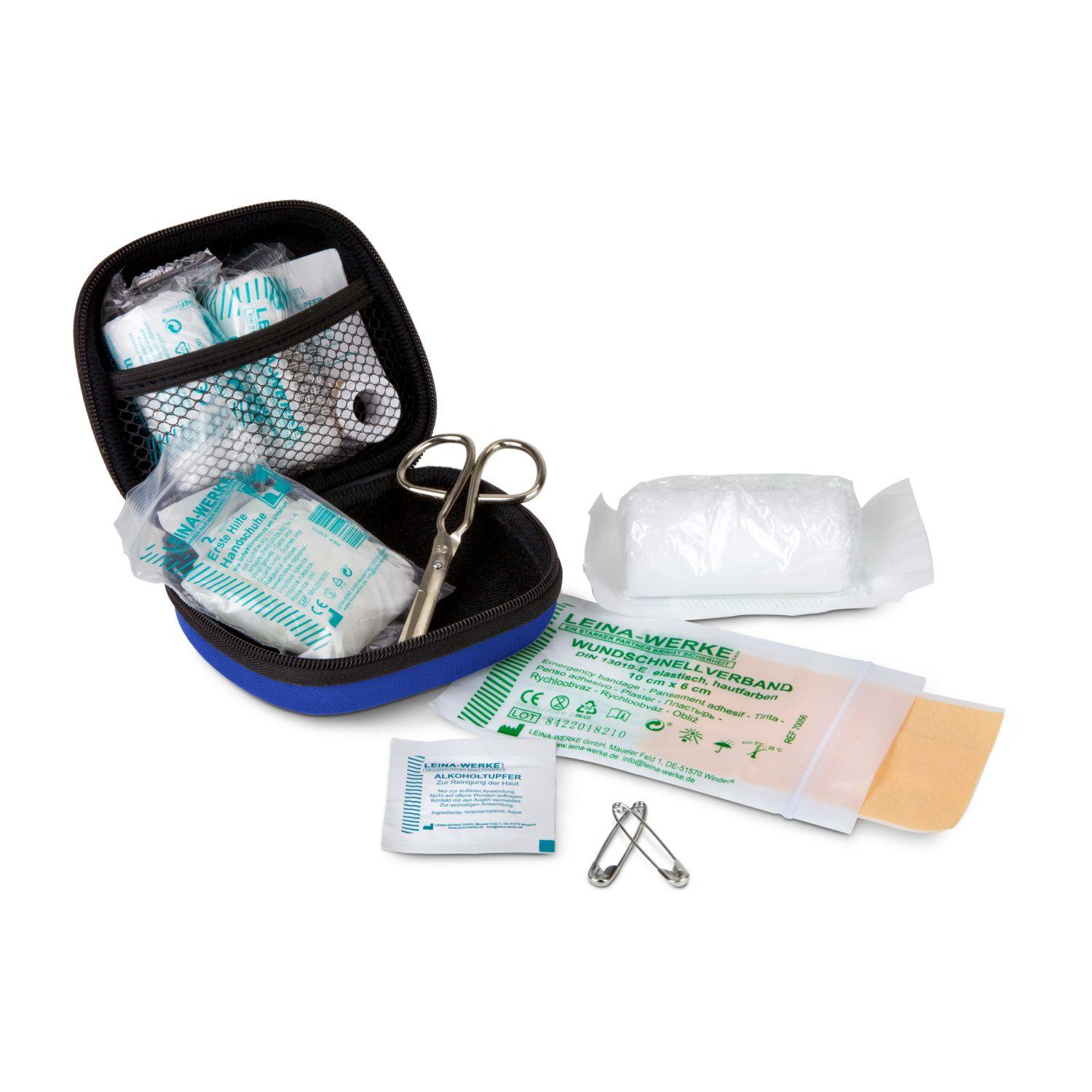 First Aid Kit blau - Erste Hilfe Set, 12-teilig